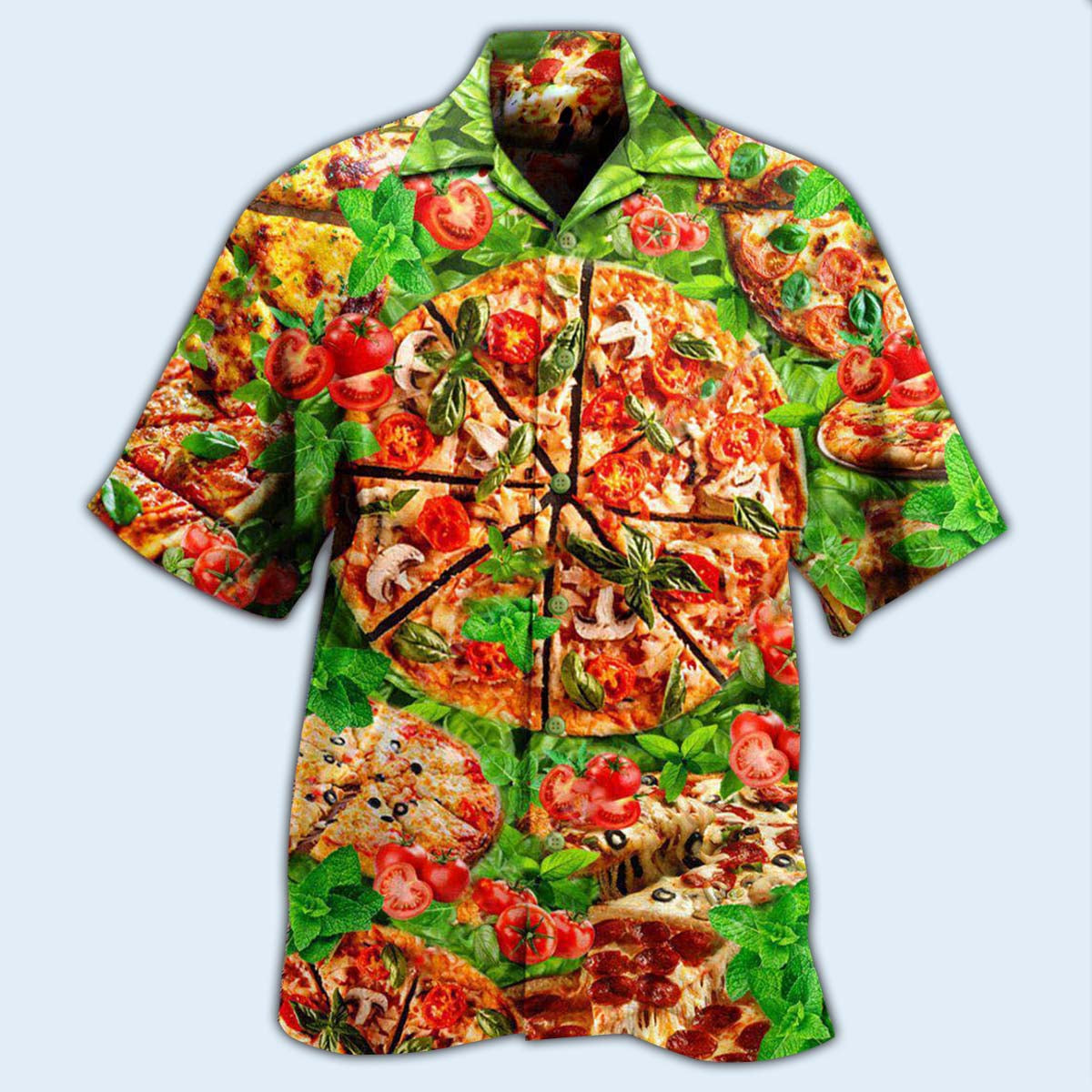 Food Delicious Pizza First Bite Hawaiian Shirt For Poolside Relaxation And Sunny Getaways