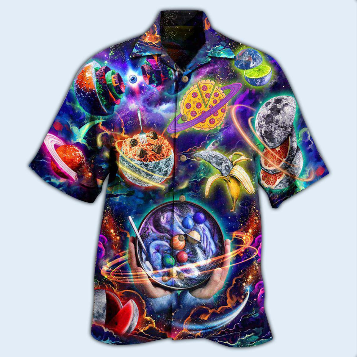 Food Planet Delicious Hawaiian Shirt For Resort Getaways And Comfortable Summer Activities
