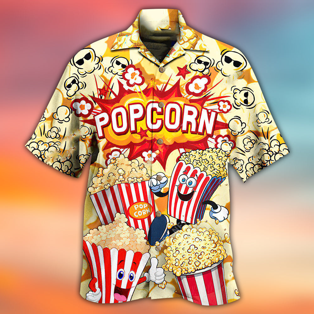 Food Popcorn Answer Bang Hawaiian Shirt For Poolside Relaxation And Sunny Getaways
