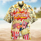 Popcorn Food Humor Hawaiian Shirt For Coastal Travel, Casual Events, And Comfortable Summer Wear