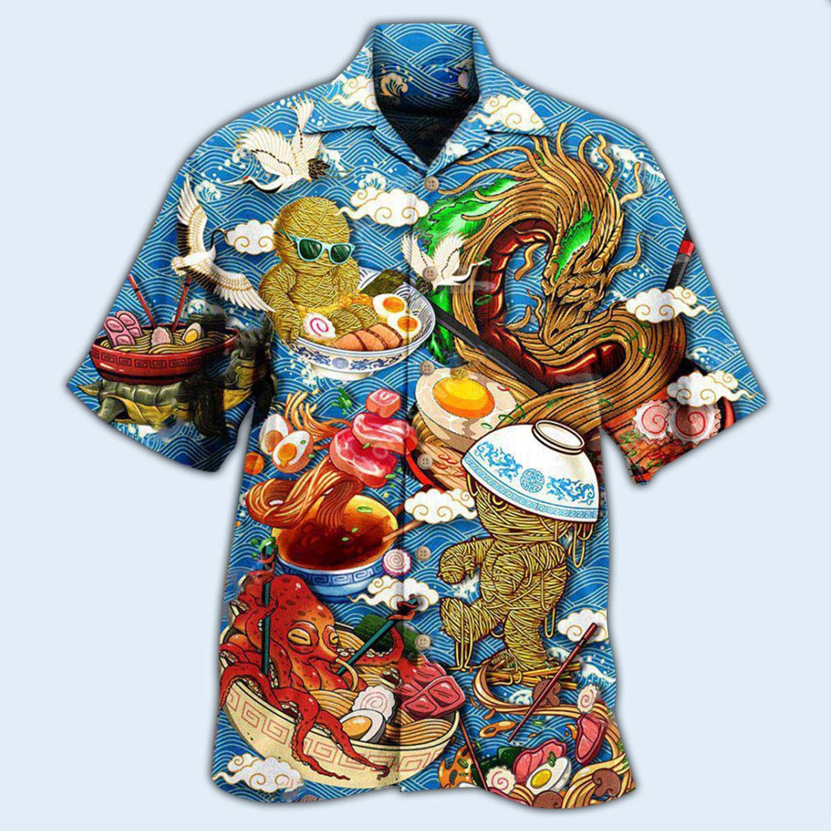 Food Ramen Fixes Everything Hawaiian Shirt Design Detail For Beach Days And Holiday Travel