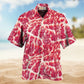 Barbecue Meat Pattern Hawaiian Shirt For Summer Parties Resort Vacations And Casual Beach Gatherings