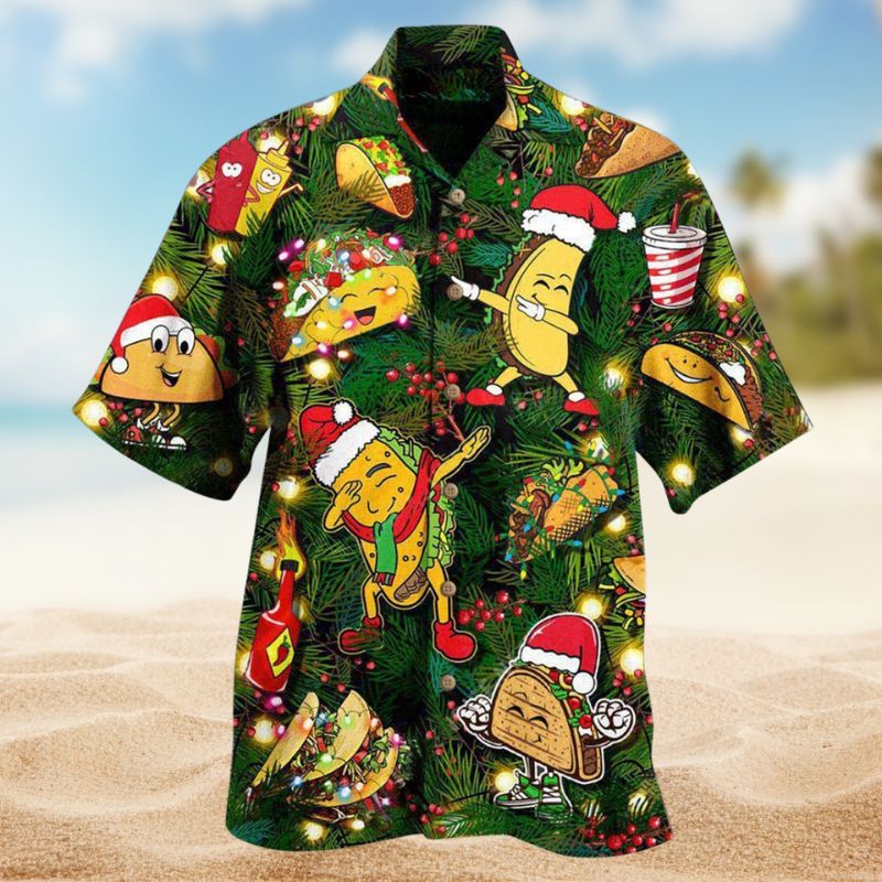 Food Tacos Hawaiian Shirt For Coastal Travel, Casual Events, And Comfortable Summer Wear