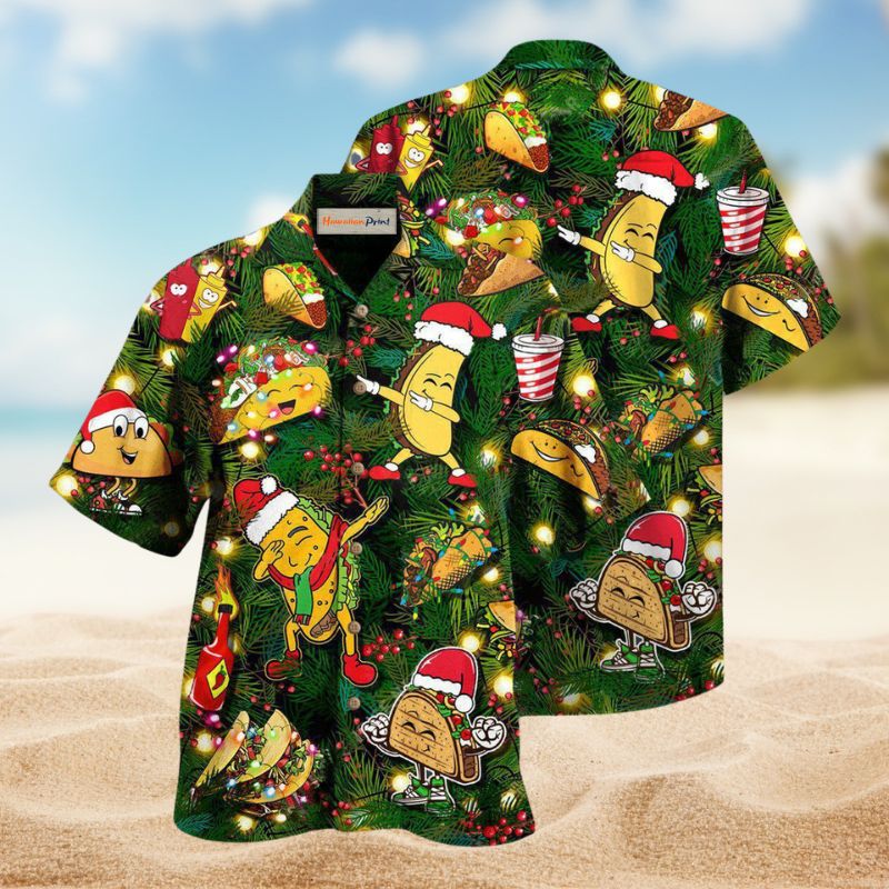Food Tacos Hawaiian Shirt For Coastal Travel, Casual Events, And Comfortable Summer Wear