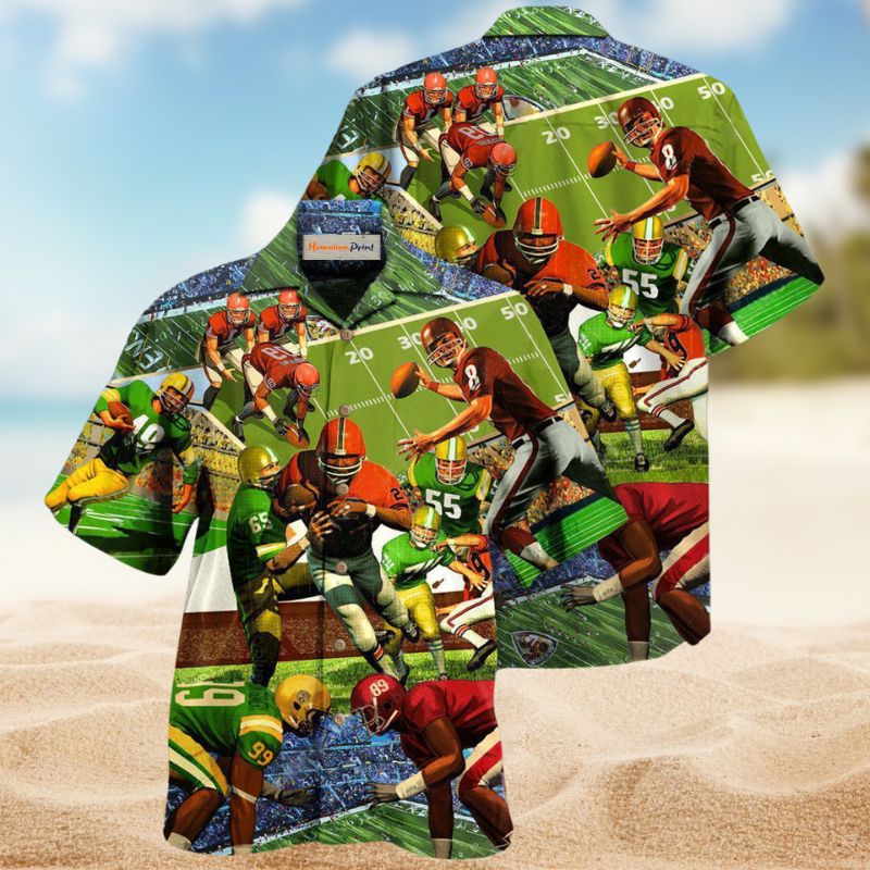 Football Defeated Hawaiian Shirt For Coastal Travel, Casual Events, And Comfortable Summer Wear