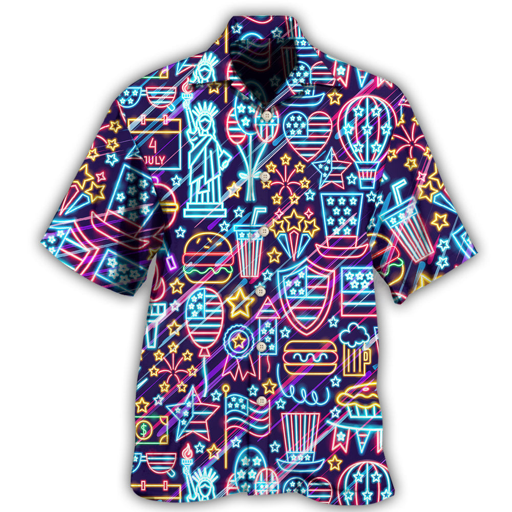Patriotic Creative Fourth July Stunning Hawaiian Shirt For Resort Trips, Coastal Parties, And Warm Weather Style
