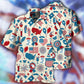 Patriotic American Hawaiian Shirt With All Over Print For Coastal Vacations Warm Weather Events And Daily Style