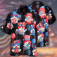 Patriotic Fourth July Celebration Hawaiian Shirt For Resort Trips, Coastal Parties, And Warm Weather Style