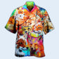 Artistic Fox Hawaiian Shirt With All Over Print For Tropical Travel Beach Gatherings And Comfortable Wear