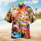 Waterskiing Water Dad Beach Hawaiian Shirt Detailed Pattern View For Vacation Style