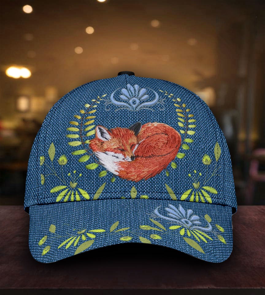 Fox Flower Nature Classic Cap For Outdoor Activities Weekend Trips And Casual Wear