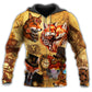 Dark Yellow Mystic Fox Hoodie For Animal Artwork Fans Seasonal Events And Gift Giving