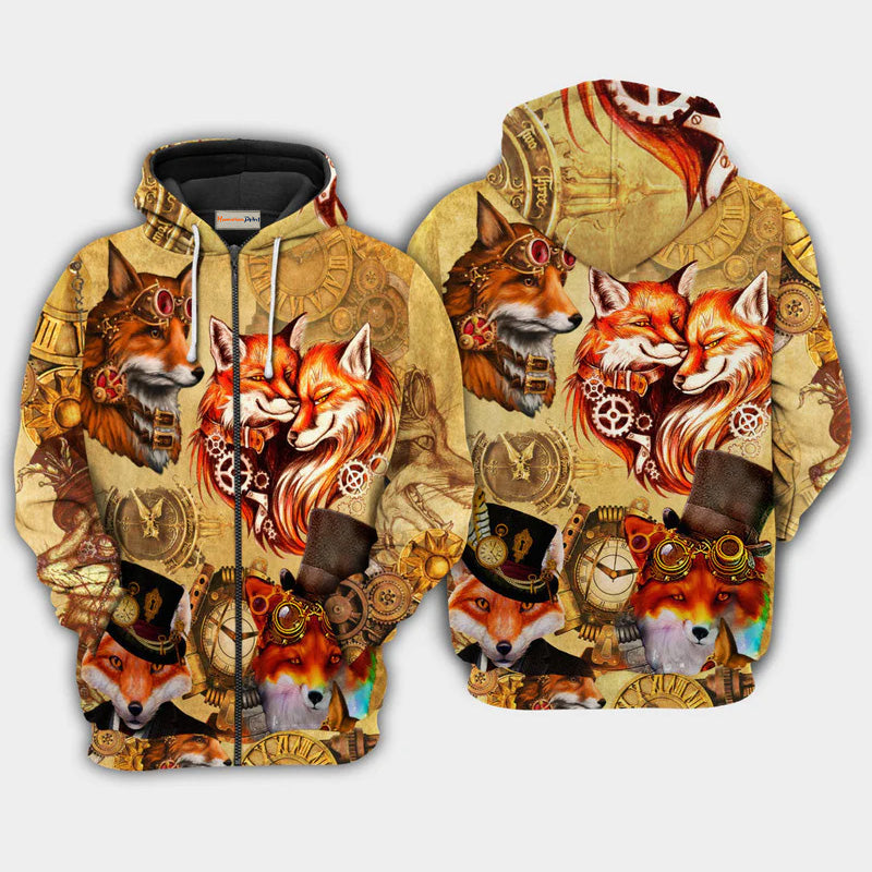 Magic Fantasy Fox Old Hoodie For Fantasy Inspired Outfits Travel Days And Comfortable Wear