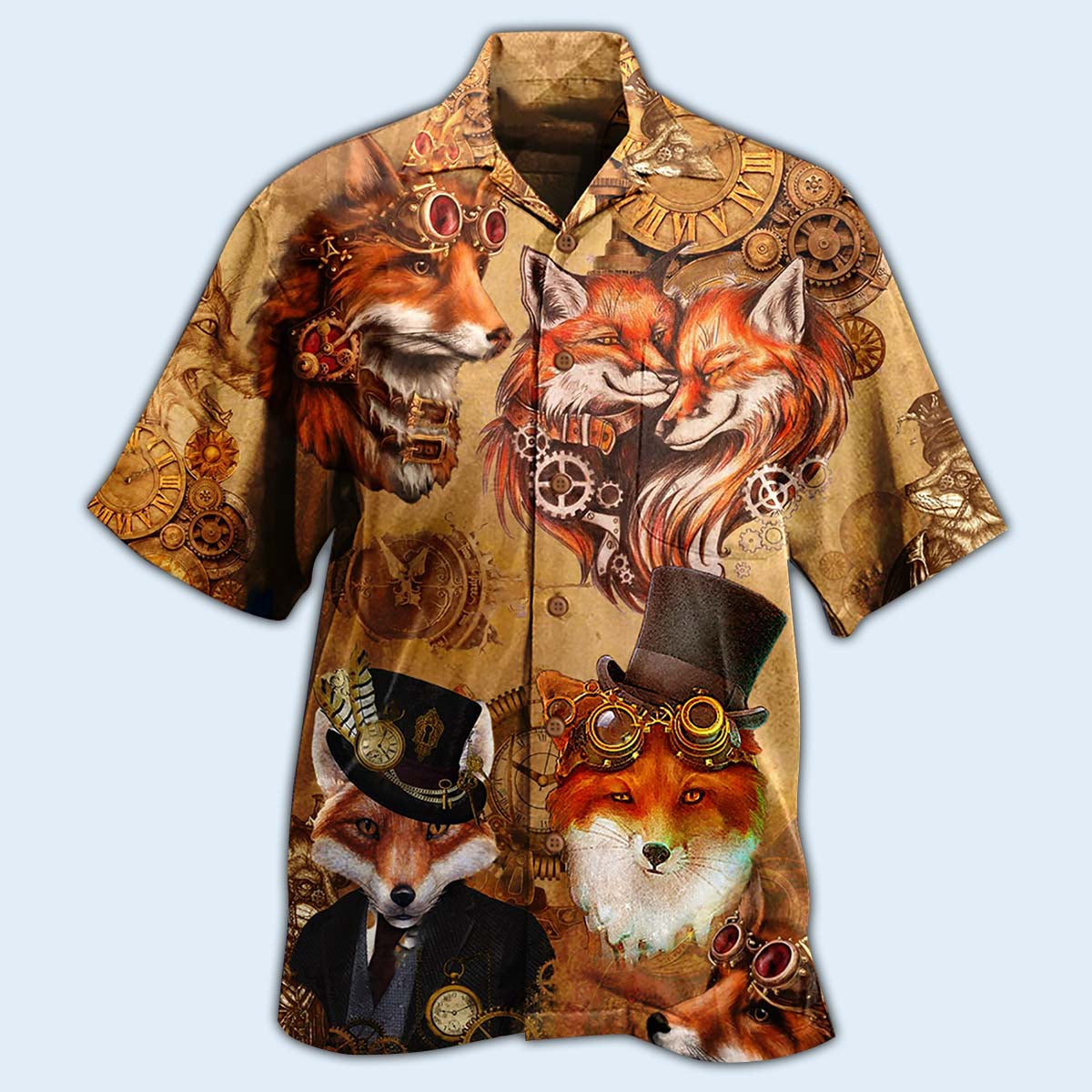Magical Fox Old Hawaiian Shirt For Coastal Adventures And Warm Weather Wear