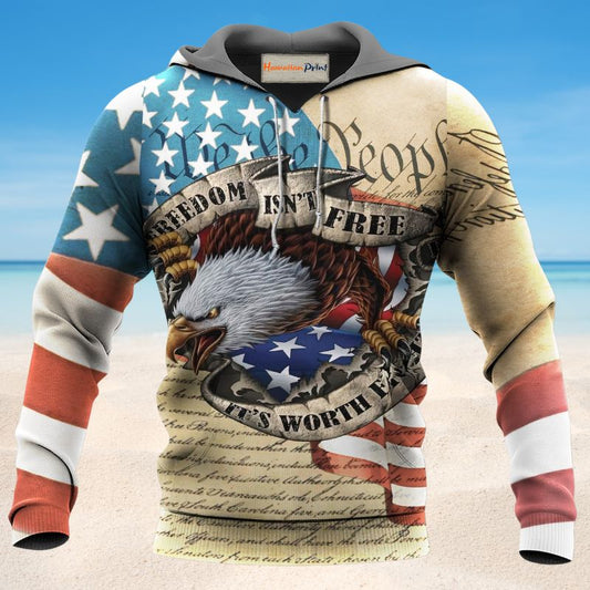 Freedom Worth Fighting Hoodie For Casual Streetwear Travel And Everyday Comfort