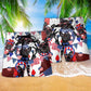 French Bulldog Patriotic America Beach Shorts Pattern Detail For Everyday Outings And Everyday Comfort