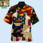French Bulldog American Sunset Custom Photo Hawaiian Shirt Pattern View For Lightweight Everyday Style