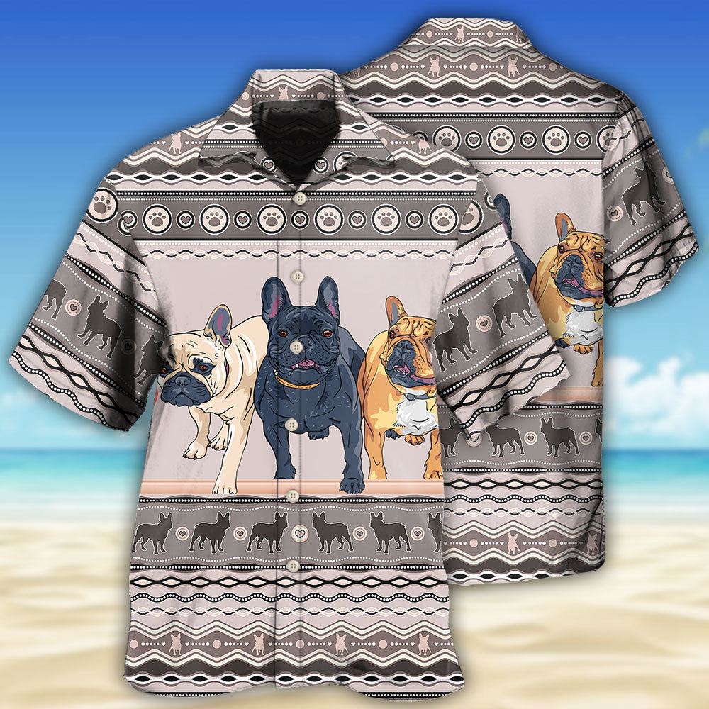 French Bulldog Hawaiian Shirt Design Detail For Sunny Adventures And Casual Wear