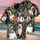 Tropical French Bulldog Hawaiian Shirt For Coastal Travel, Casual Events, And Comfortable Summer Wear
