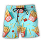 French Fries Food Lover Fun Beach Shorts Print View For Coastal Escapes And Casual Outings