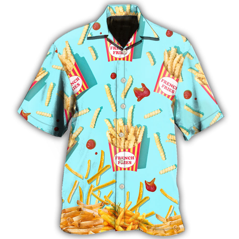 French Fries Food Hawaiian Shirt For Island Vacations, Resort Wear, And Relaxed Seasonal Style