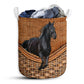 Horse Frisian Horse Rattan Texture Laundry Basket For Bathroom Bedroom Storage