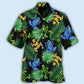 Tropical Frog Leaf Pattern Hawaiian Shirt For Beach Days, Summer Outings, And Thoughtful Gift Giving