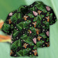 Black Green Frog Hawaiian Shirt With Detailed Graphic For Tropical Getaways Outdoor Fun And Everyday Wear