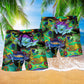 Mushroom Frog Beach Shorts Pattern Detail For Relaxed Weekends And Thoughtful Gift Giving