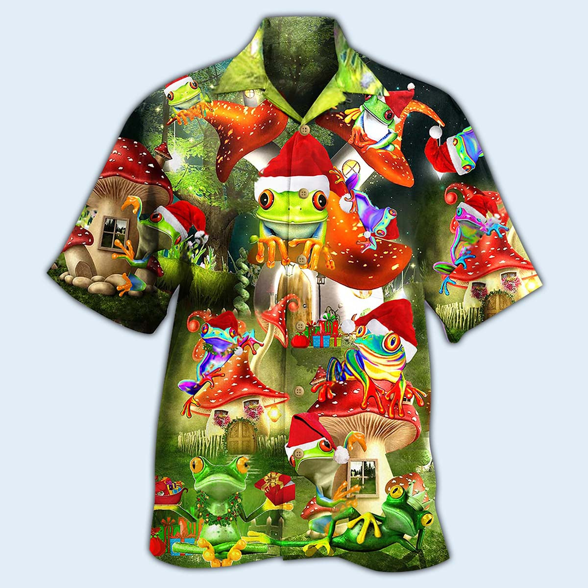 Frog Christmas Hawaiian Shirt For Poolside Relaxation And Sunny Getaways