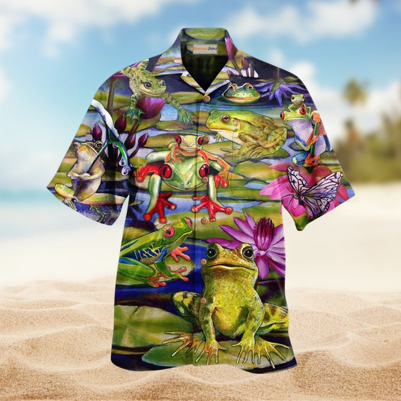 Coastal Fishing Activity Hawaiian Shirt Creative Print View For Weekend Trips