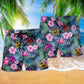 Tropical Frog Summer Beach Shorts Pattern Detail For Resort Wear And Weekend Casual Style