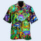 Funny Frog Mushrooms Hawaiian Shirt Artwork View For Weekend Travel And Beach Style