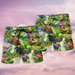 Frogs In Wonderland Fantasy Beach Shorts Print View For Coastal Escapes And Casual Outings