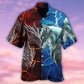 Dragon Wolf Fight Hawaiian Shirt Pattern View For Lightweight Everyday Style