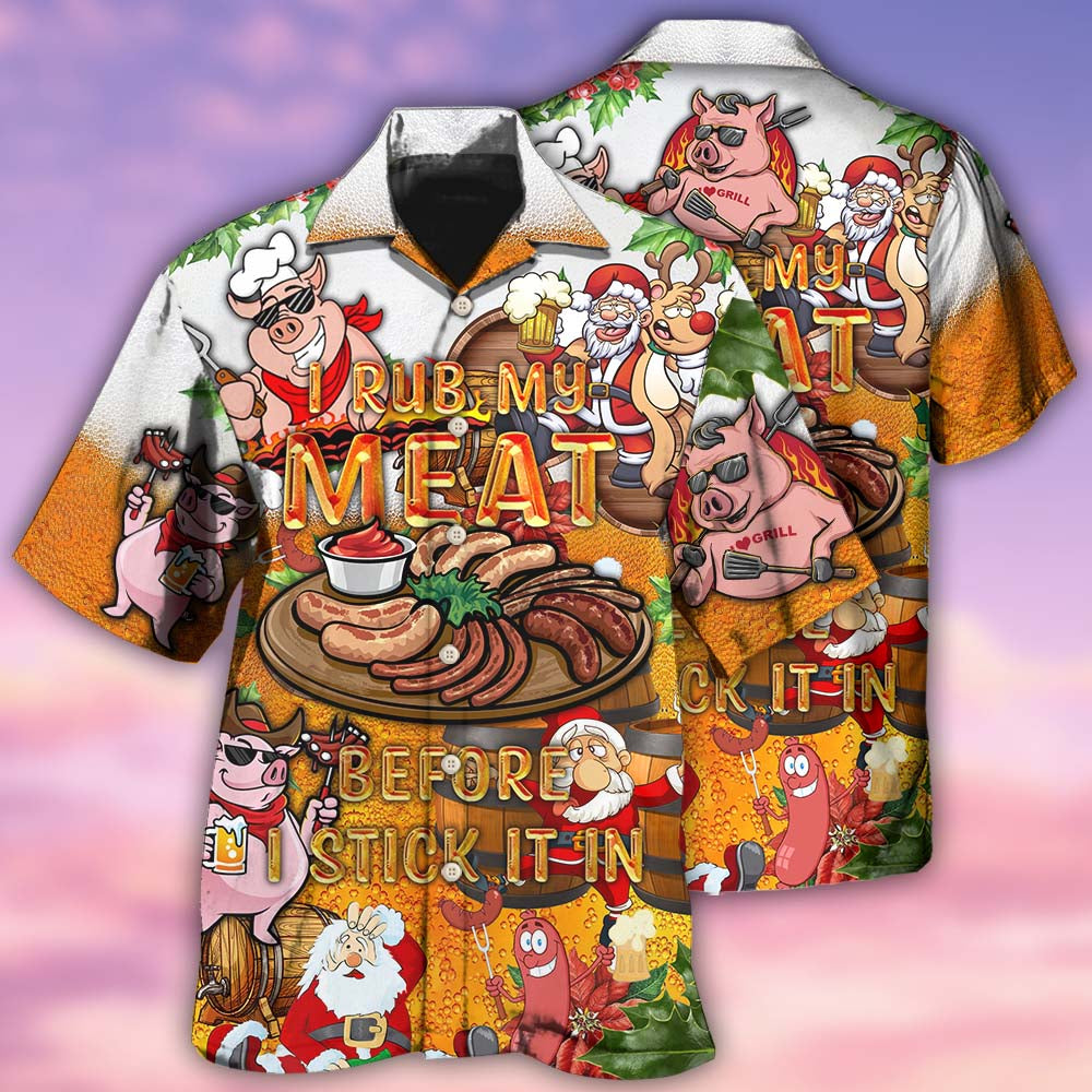 Food Rub Meat Hawaiian Shirt For Summer Vacation And Beach Travel