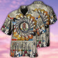 Vintage Guitar Hawaiian Shirt With All Over Print For Tropical Getaways Outdoor Fun And Everyday Wear