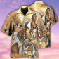 Bohemian Horse American Hawaiian Shirt Artwork View For Weekend Travel And Beach Style