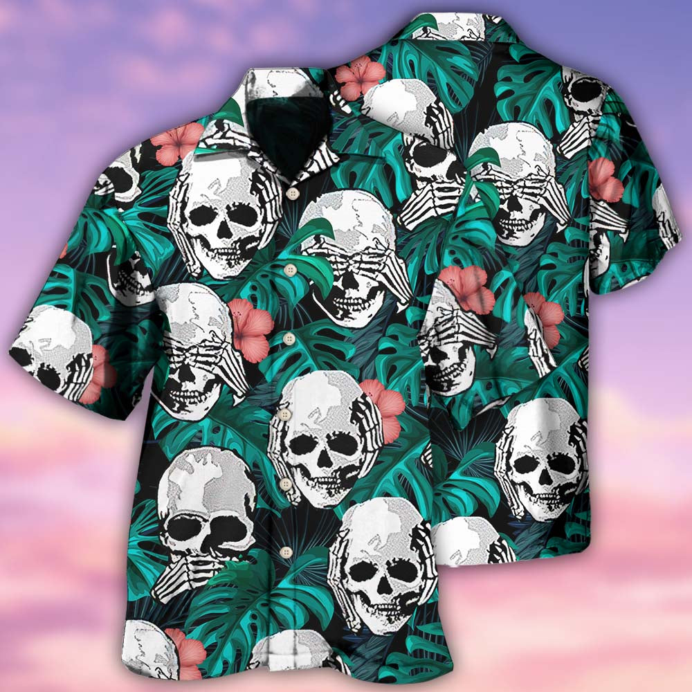 Skull Beautiful Hawaiian Shirt Design View For Resort Travel And Thoughtful Gifting