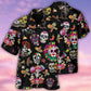 Skull Sugar Calavera Hawaiian Shirt For Summer Vacation And Beach Travel