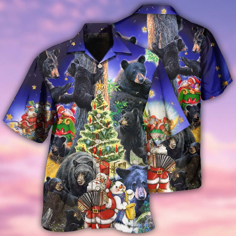 Christmas Spring Bear Hawaiian Shirt With All Over Print For Coastal Adventures Summer Events And Everyday Comfort