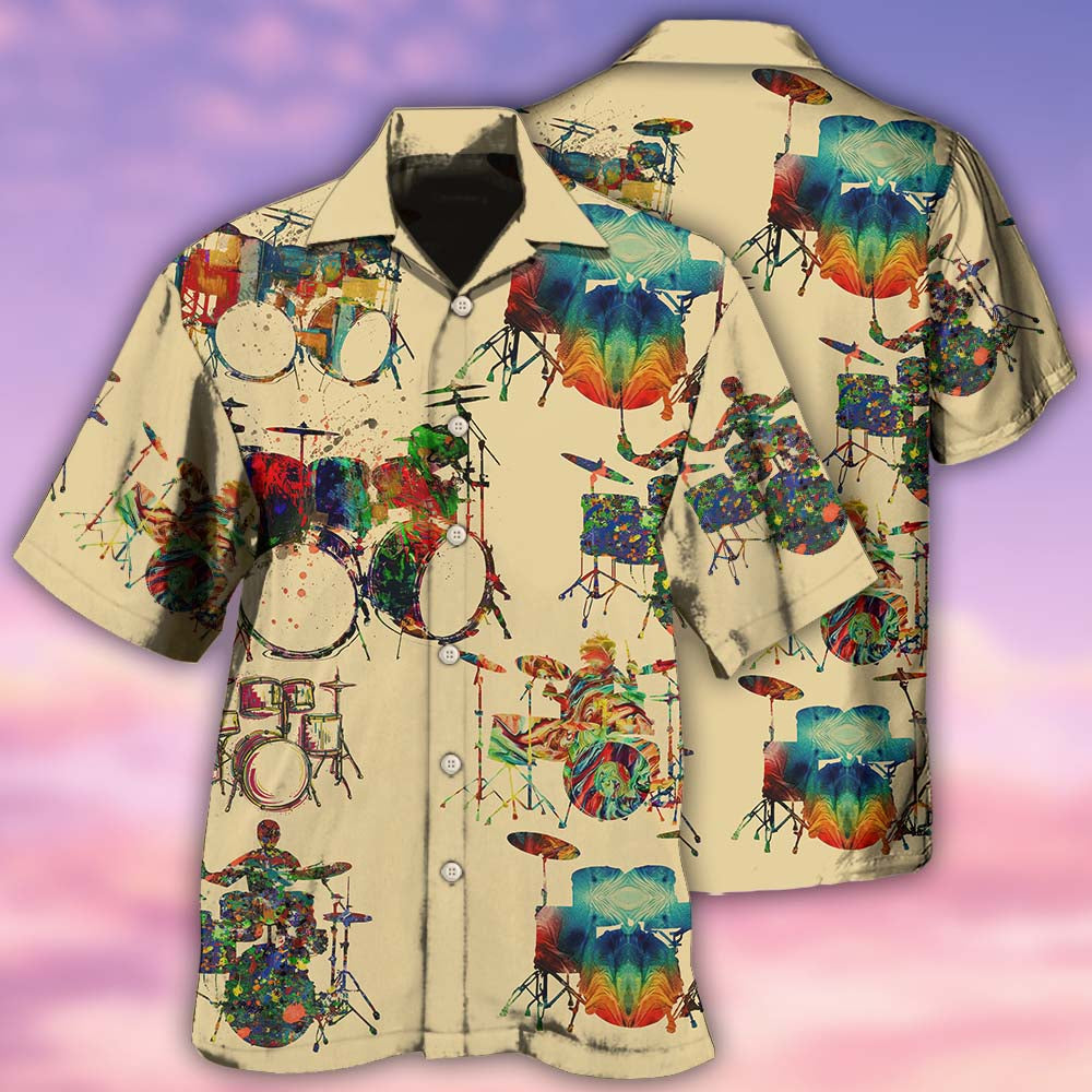 Drum Awesome Music Hawaiian Shirt For Poolside Relaxation And Sunny Getaways