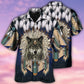 Bohemian Dark Wolf Feathers Hawaiian Shirt For Coastal Adventures And Warm Weather Wear