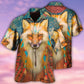 Bohemian Wolf Peace Hawaiian Shirt Artwork View For Coastal Escapes And Resort Style