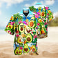 Fruit Avocado Chilling By The Beach Hawaiian Shirt For Summer Vacation Beach Travel And Relaxed Casual Wear