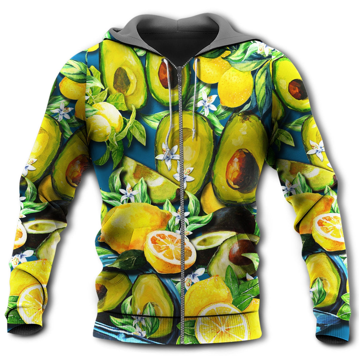 Avocado Lemon Summer Fruit Hoodie For Everyday Wear Outdoor Adventures And Comfortable Style