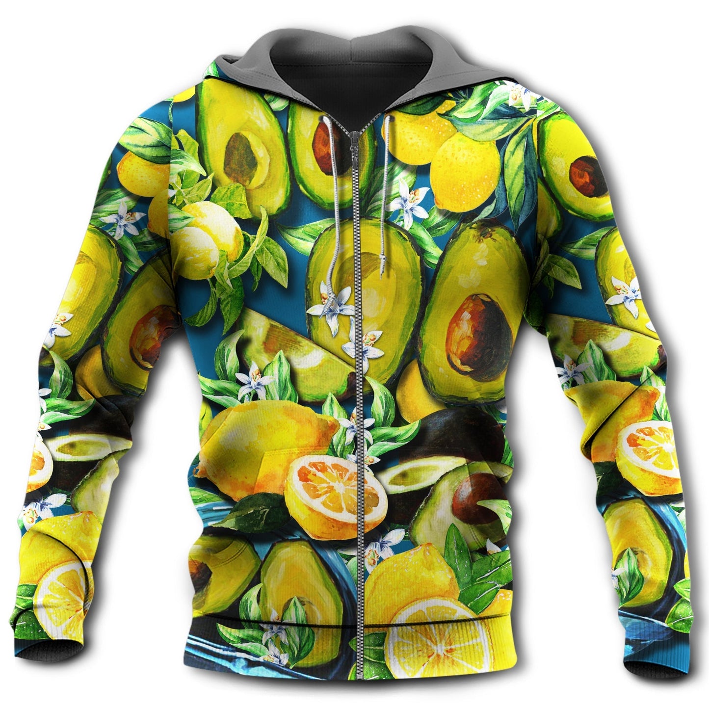 Avocado Lemon Summer Fruit Hoodie For Everyday Wear Outdoor Adventures And Comfortable Style