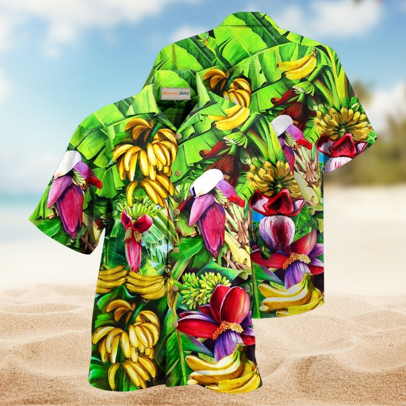 Fruit Banana Tropical Forest Hawaiian Shirt For Tropical Trips Food Fans And Cheerful Summer Outings