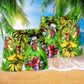 Banana Tropical Forest Summer Beach Shorts Pattern Detail For Cruise Vacations And Weekend Casual Style