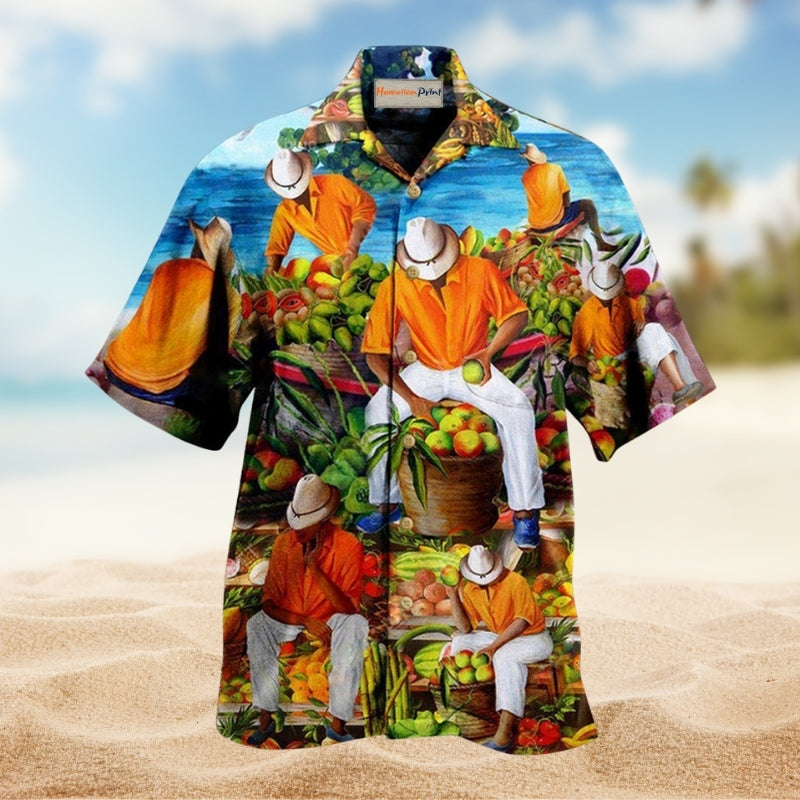 Fruit Enjoy Tropical Vibes Hawaiian Shirt For Food Lovers Beach Trips And Playful Warm Weather Style